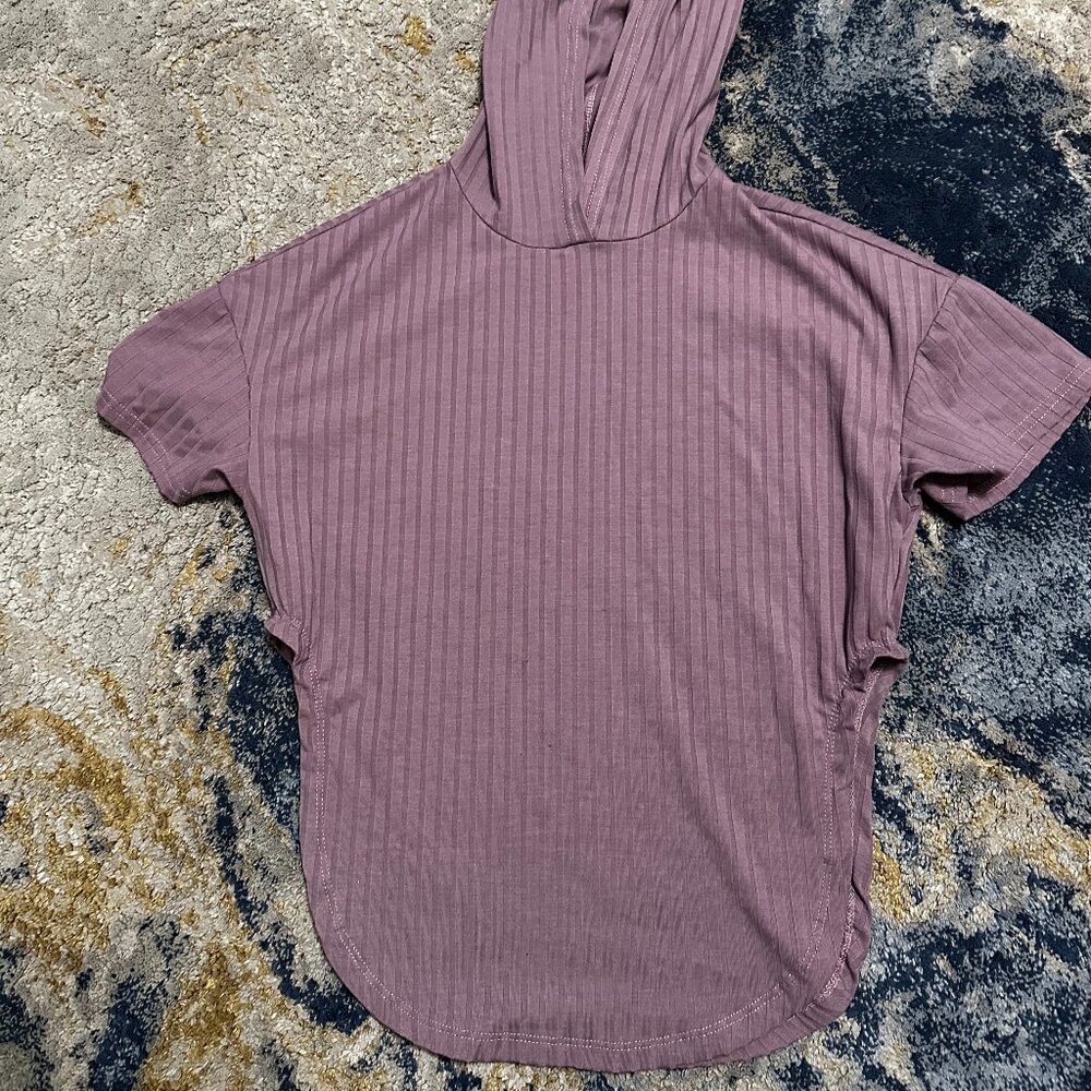 Purple Hooded Top
